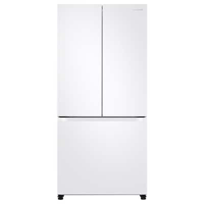 19.5 cu. ft. 3-Door French Door Smart Refrigerator in White, Standard Depth