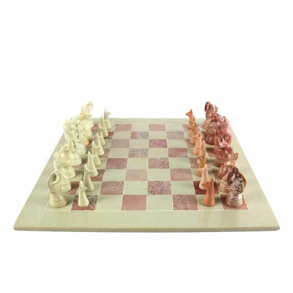 Hand Crafted Walnut And Maple Checkers/Chess Board With Carved