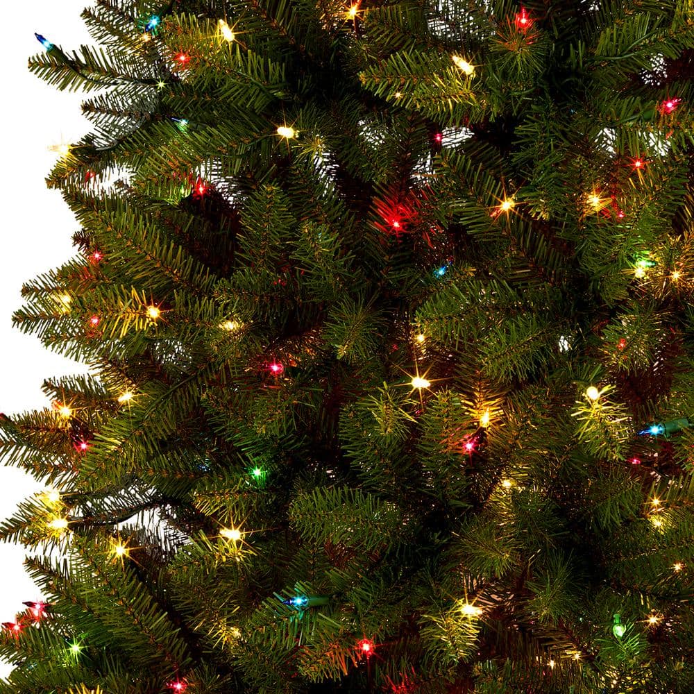 7-Foot Pre-Lit Fir Artificial Christmas Tree with Multi-Color Lights