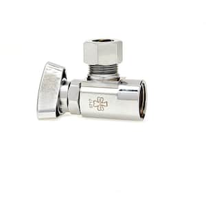 Convertible II 1/2 in. IPS X 1/2 in. O.D. 1/4 in. Turn Angle Ball Valve in Chrome