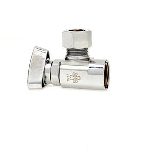 Convertible II 1/2 in. Compression x 1/2 in. O.D. 1/4 in. Turn Angle Ball Valve in Chrome