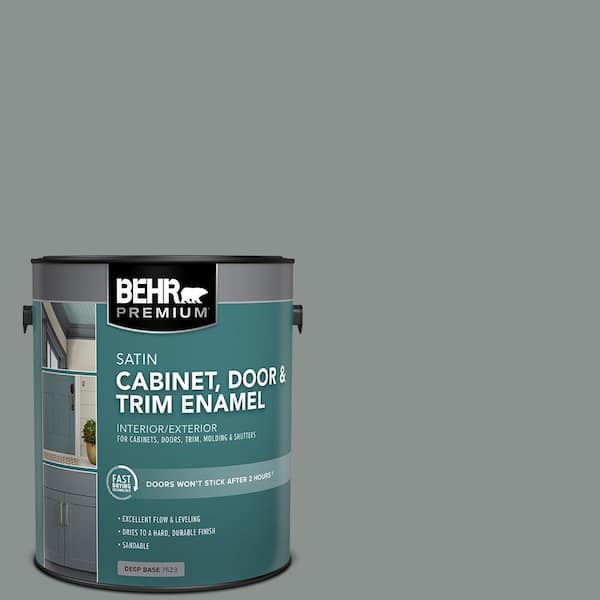 BEHR PREMIUM 1 gal. #SC-125 Stonehedge Satin Enamel Interior/Exterior Cabinet, Door & Trim Paint