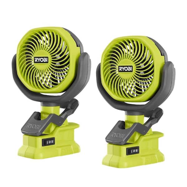 ONE+ 18V Cordless 4 in. Clamp Fan Tools Only (2-Pack)