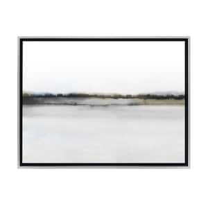 Neutral Abstract Landscape Framed Canvas Wall Art - 32 in. x 24 in. Size, by Kelly Merkur 1-pc Champagne Frame