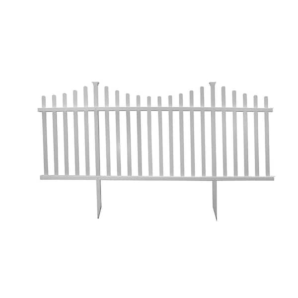 Photo 1 of 42 in. H x 92 in. W Manchester Semi-Permanent Vinyl Fence Panel Kit (2-Pack)