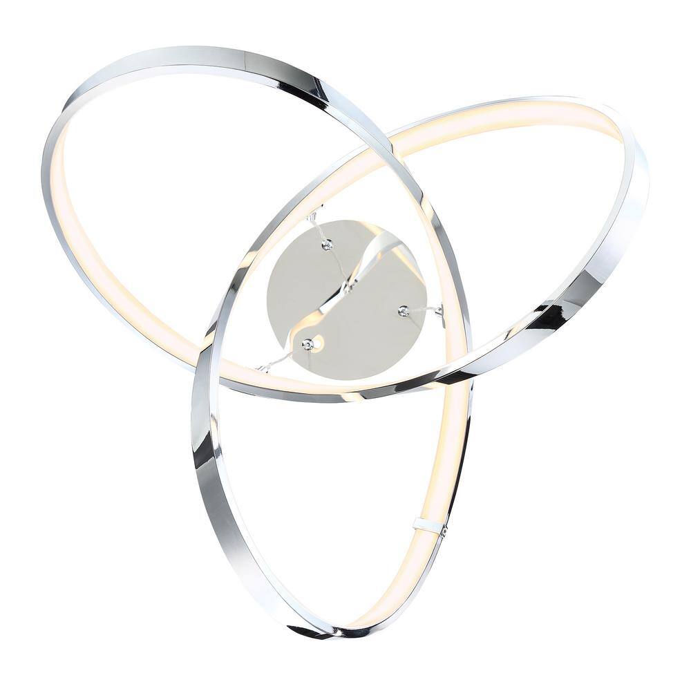Vornado 20" Chrome LED Pendant Light with Glass Diffuser