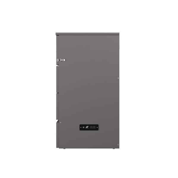 Deerfield Murphy Bed Chest Full Atlantic Gray with Charger