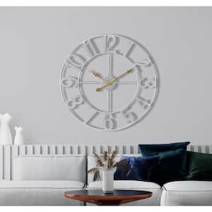 Silver Metal Analog Classic Numeral Wall Clock