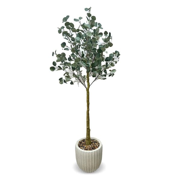 Unbranded Botanical 5.8 ft. Artificial Eucalyptus in Pot