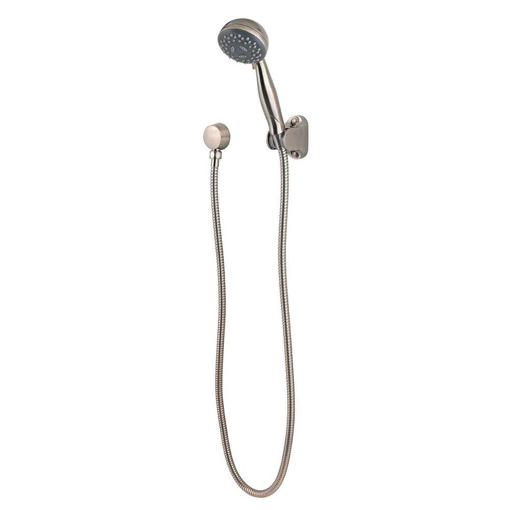 Brushed Nickel Handheld Wall Mounted Shower Head with 3 Spray Settings