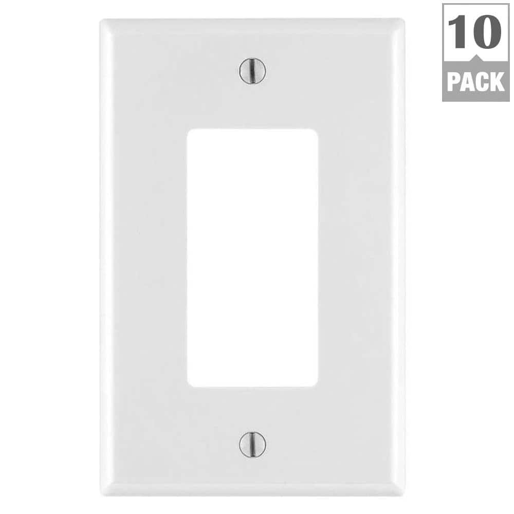 Leviton 1-Gang White Decora/Rocker Nylon Midway/Midsize Wall Leviton 1-Gang White Decora/Rocker Nylon Midway/Midsize Wall