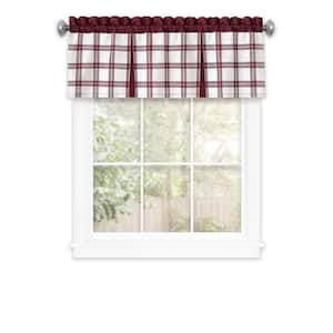 Tate Polyester Valance - 13 in. L in Burgundy