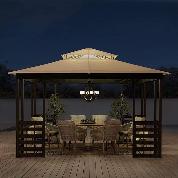 カリフォルニア　パティオ PamaPic 7-Piece Metal Outdoor Beige Patio Dining Set with 6