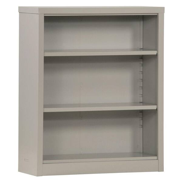 Sandusky 42 in. Dove Gray Metal 3-shelf Standard Bookcase with Adjustable Shelves