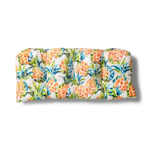 Hampton Bay 42 In X 18 5 Pineapples Outdoor Tufted Bench Cushion 7426 01523200 The Home Depot Pineapples Outdoor Tufted Bench Cushion, Pier 1 Outdoor Bench Cushions