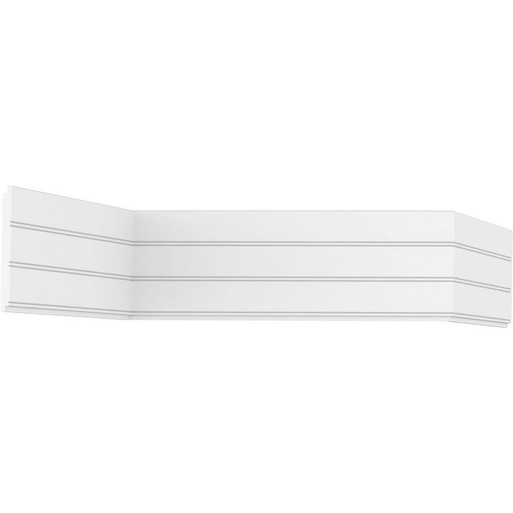96" White PVC Reversible Bead/Nickel Gap Baseboard Moulding