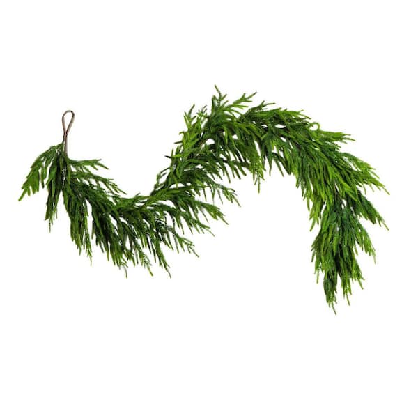 6 ft. Artificial Real Touch Norfolk Island Pine Garland with Natural Look