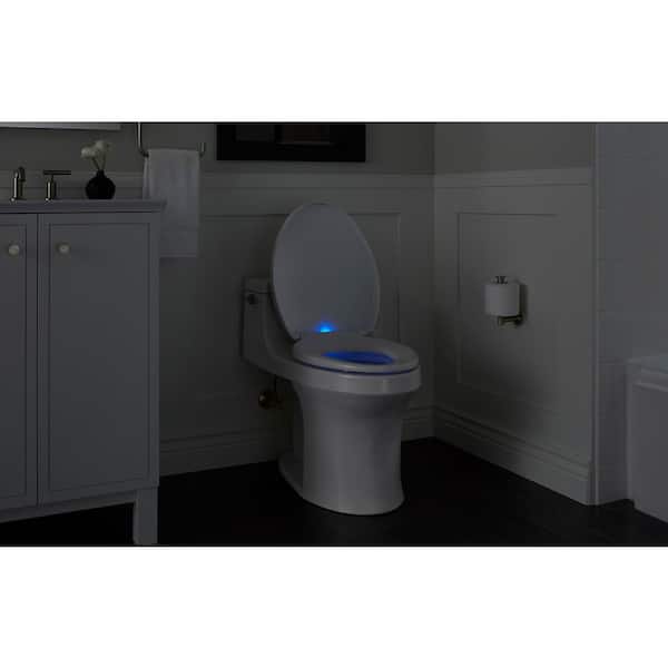 PureWarmth Elongated Closed Front Toilet Seat in White