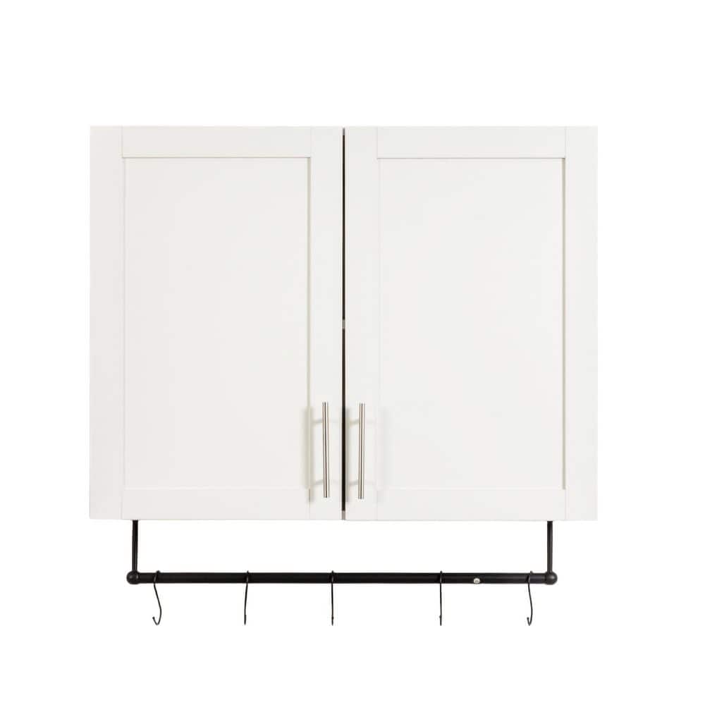 31.5 in. W x 29.92 in. H White Particle Board and MDF Surface Mount Medicine Cabinet without Mirror with Adjustable price history on PriceWatchPro