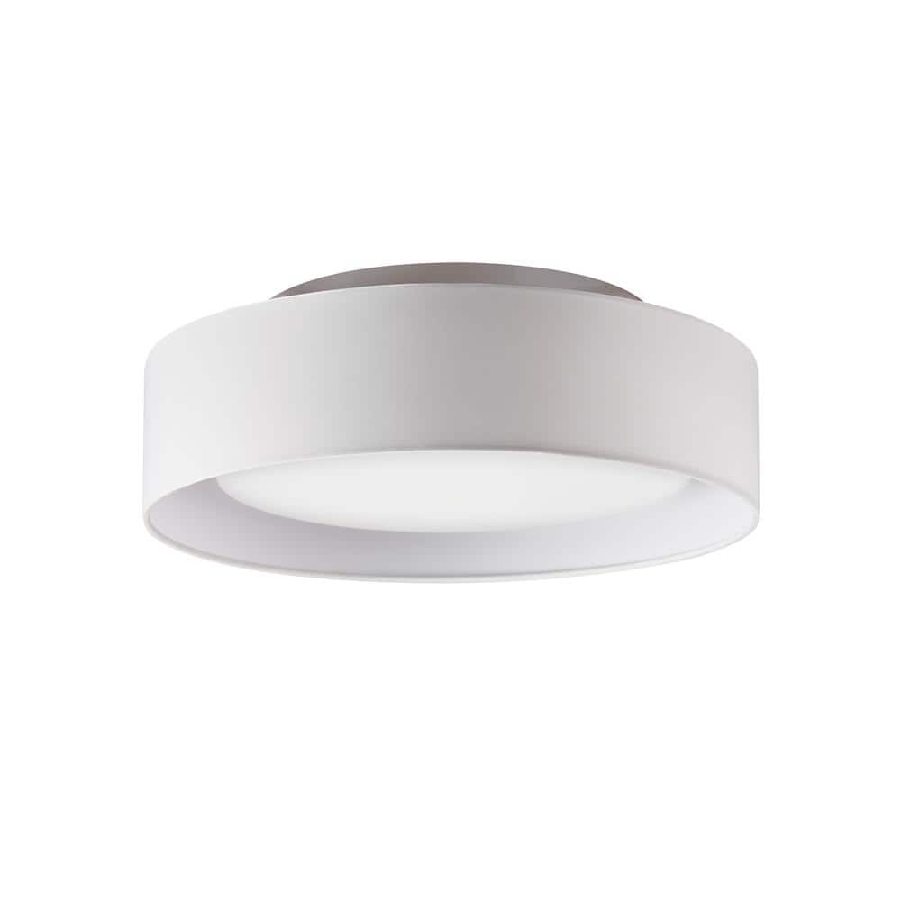Naomi 15.75 in. 3-Light Beige/White Flush Mount