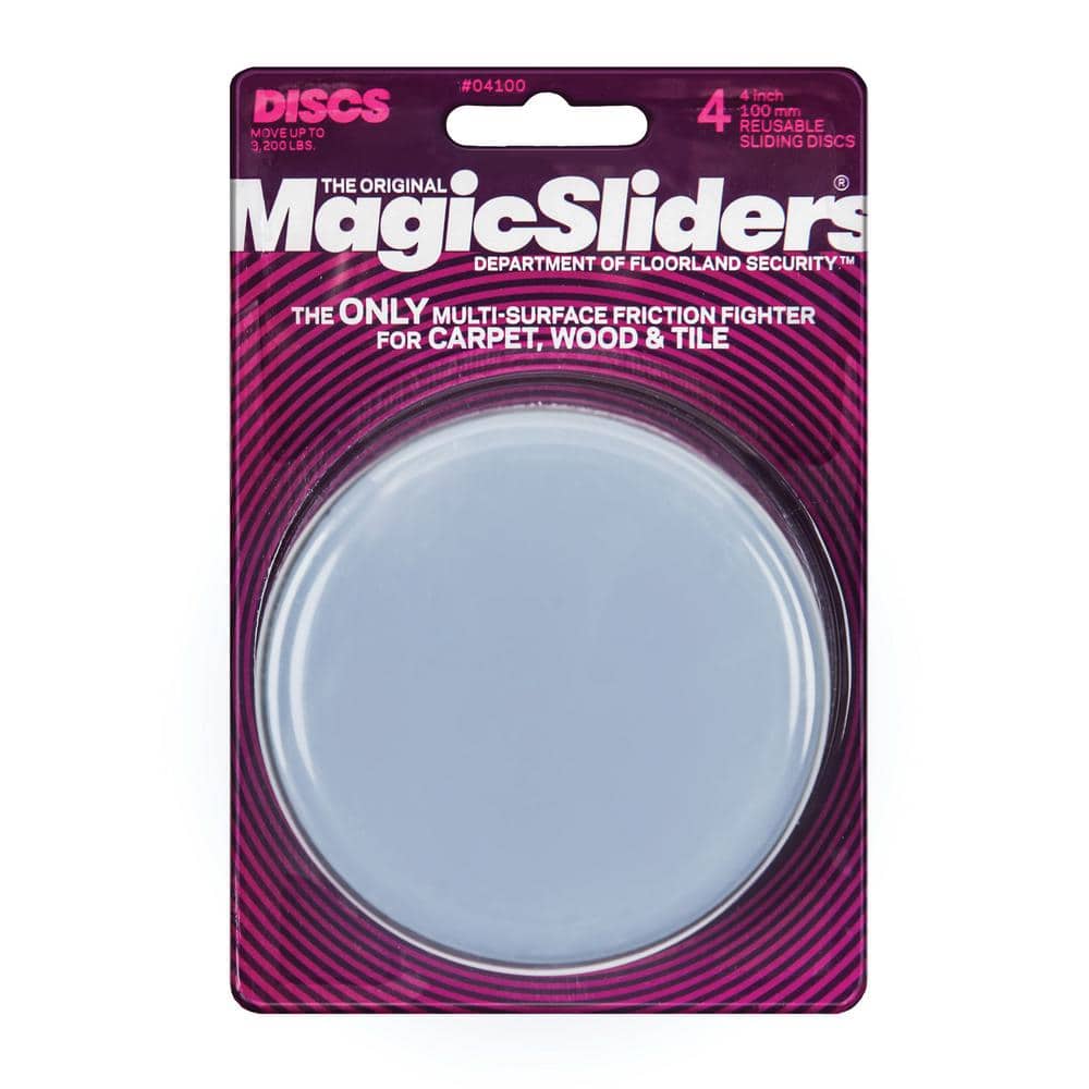 W Beige  4 pk Magic Sliders  Plastic  Nail-On Heavy Duty Glide  Round  3/4 in 