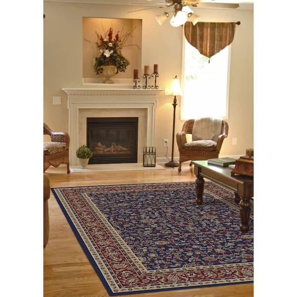 Jewel Kashan Navy 8 ft. x 10 ft. Area Rug