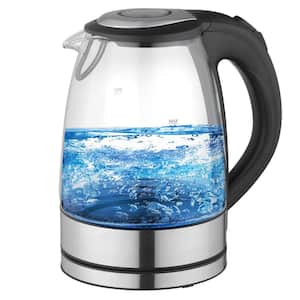 7-Cup Glass and Stainless Steel Cordless Electric Tea Kettle