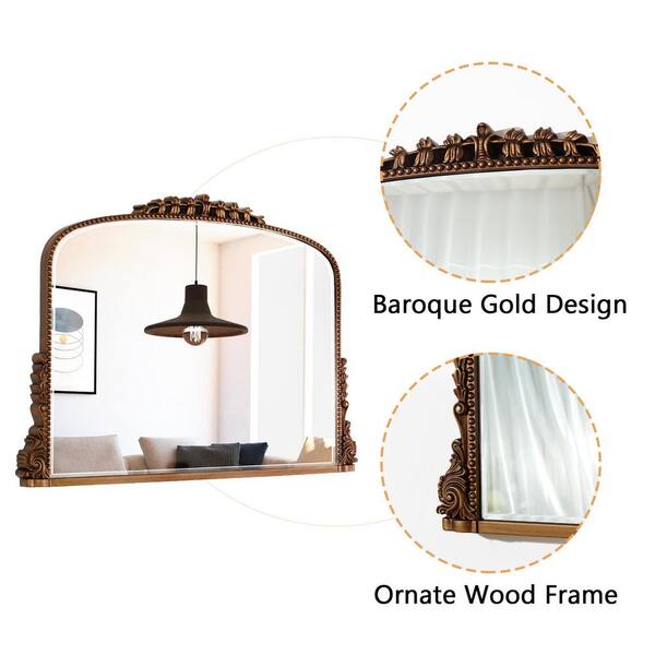 THKSHOUZ Vintage 35.4 W x 25.6 H x 1.8 D Resin Frame Arch Antiqued