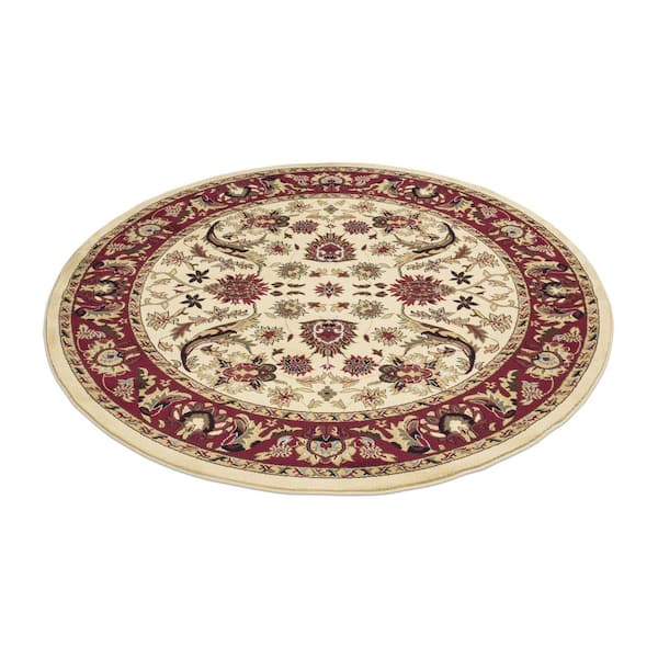 Ankara Sultanabad Ivory 8 ft. Round Area Rug