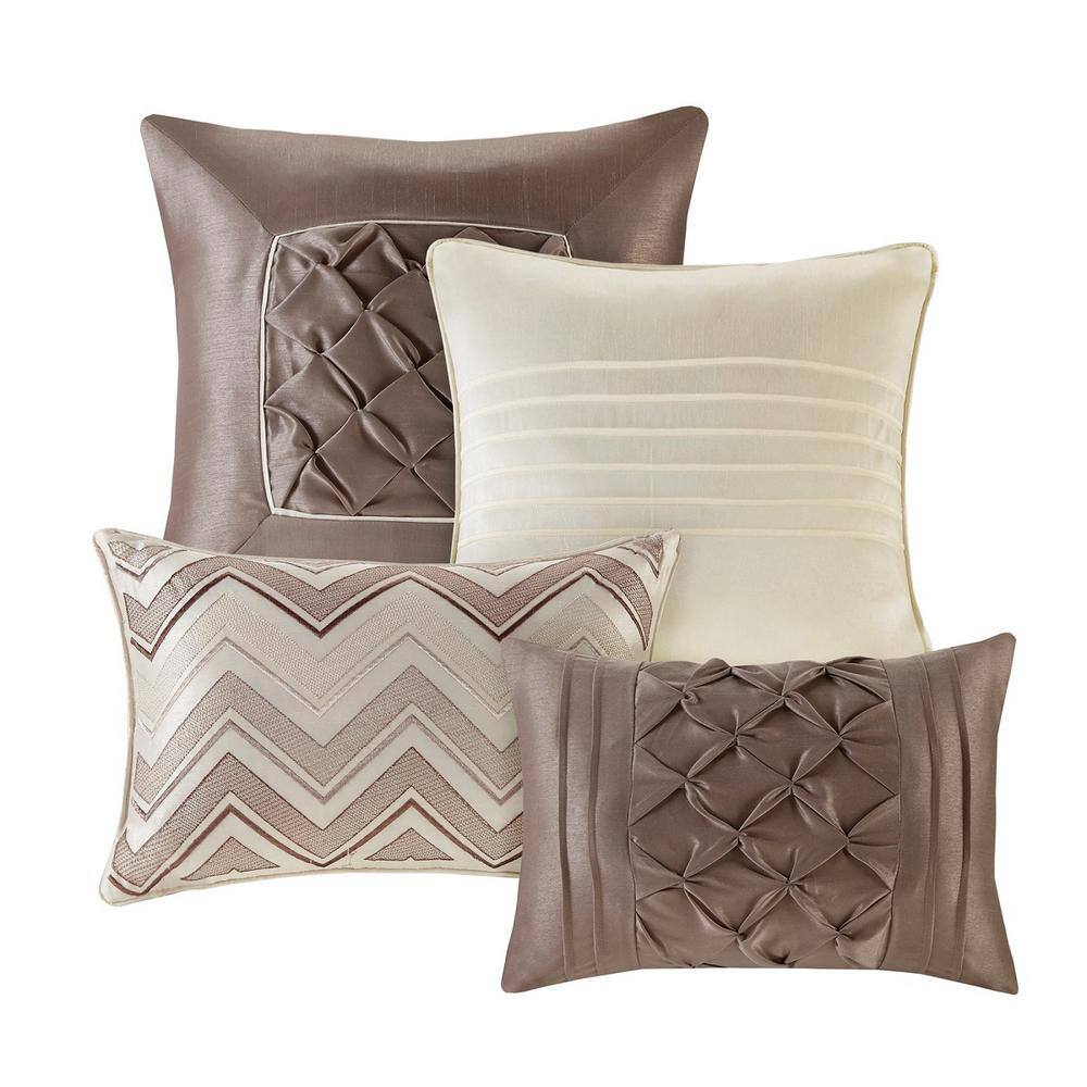 Ivory Microfiber California King 24-Piece Bedding Set
