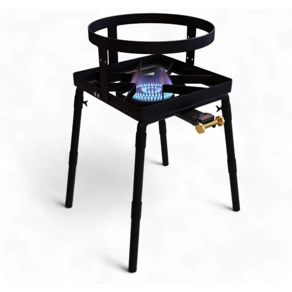 Black Steel Freestanding Single Burner Propane Grill