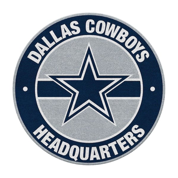 Dallas Cowboys Headquarters Blue 5 ft. Classic Tufted Logo Round Indoor Area Rug