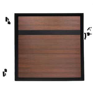 Veranda Euro Style 4 ft. W x 6 ft. H Black Rose Aluminum/Composite Estate Adjustable Fence Gate
