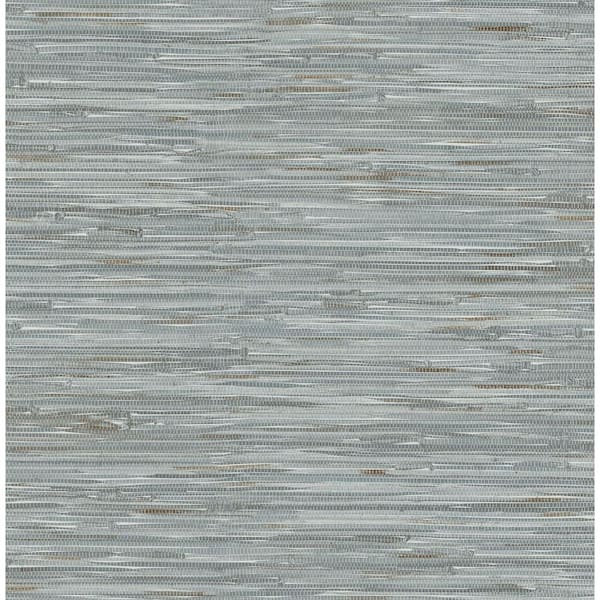 NuWallpaper Grassweave Blue Raised Ink Vinyl Peel and Stick Wallpaper