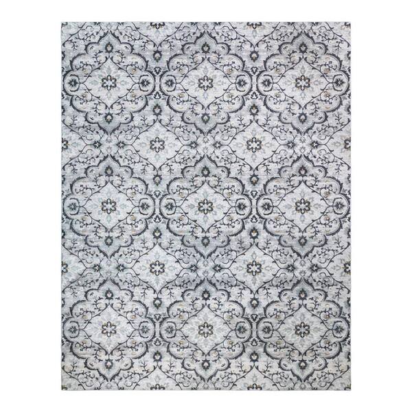 Gertmenian & Sons Quattro Tunny Gray 5 ft. x 7 ft. Medallion Indoor