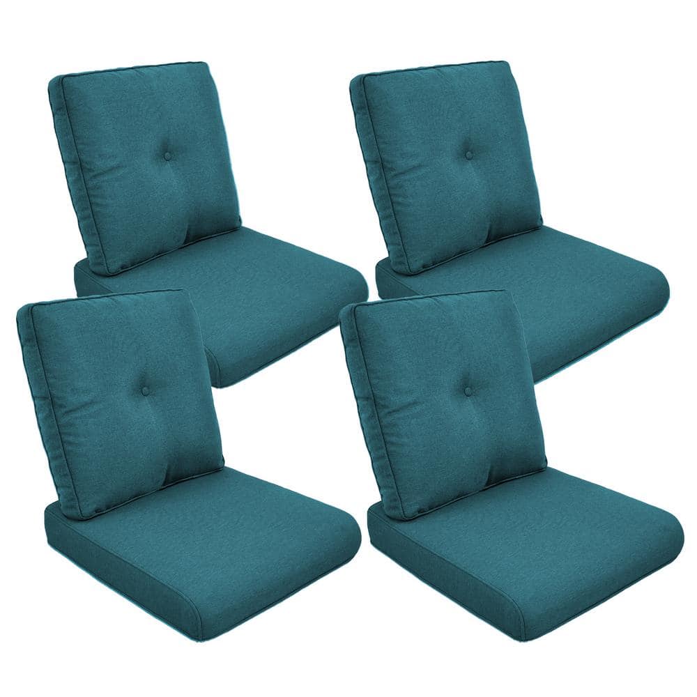 ArcoBay 22 in. x 25 in. x 4 in. 8-Piece Deep Seating Outdoor Lounge Chair Replacement Cushion Set in Peacock Blue price history on PriceWatchPro