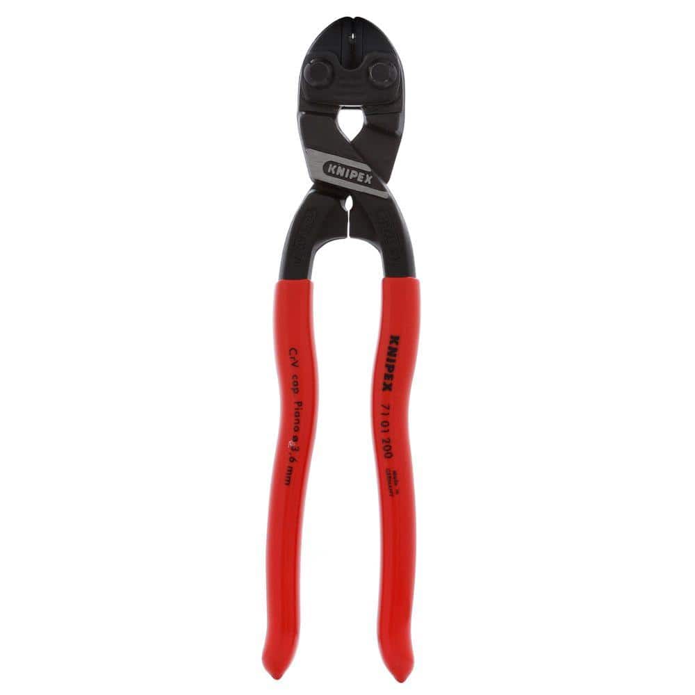 KNIPEX 8 in. Lever Action Compact Bolt Cutter, 64 Forged Steel 71 01 200 - The Home Depot