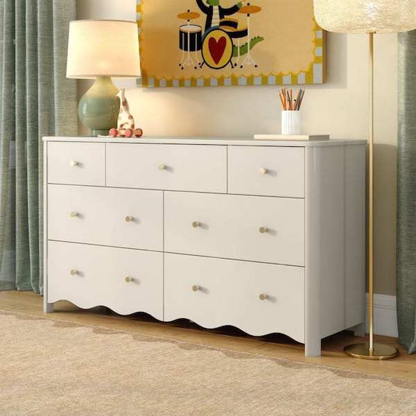 Max & Lily Sutton Linen White 7 Drawer 56 in. Wide Dresser 4500138200-115 - The Home Depot Max & Lily Sutton Linen White 7 Drawer 56 in. Wide Dresser 4500138200-115 - The Home Depot