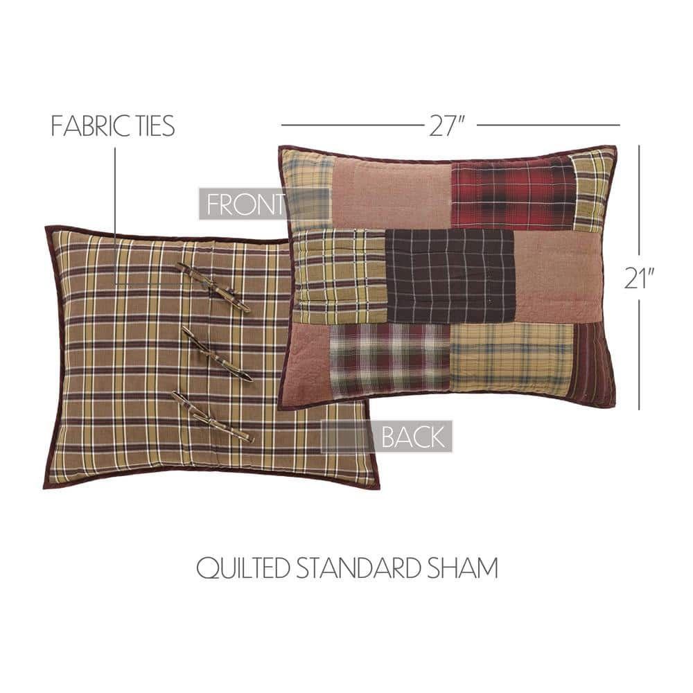 Wyatt Patchwork Cotton Plaid Standard Sham