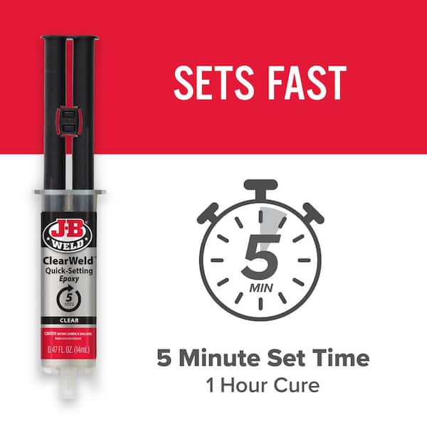 J-B Weld 0.47 oz. ClearWeld Syringe Epoxy 50114H - The Home Depot