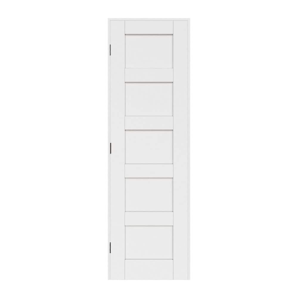 ARK DESIGN Assembly Required 24 in. x 96 in. 5-Panle Right-Handed White ...