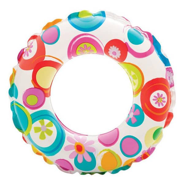 Intex 20 in. Inflatable Lively Ocean Friends Print Kids Pool Tube Swim Ring