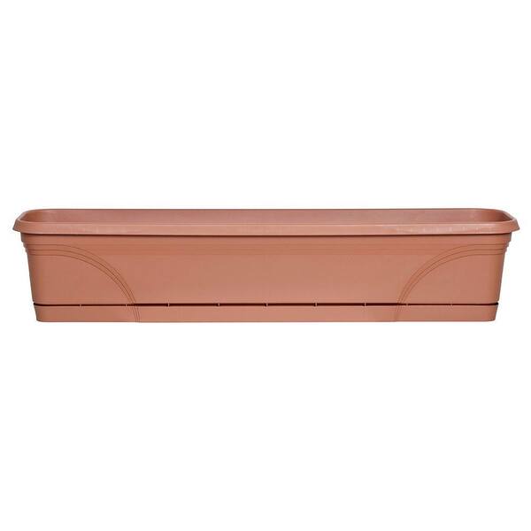 Dynamic Design Medallion 7.88 in. x 23.88 in. Light Terra Poly Window Box