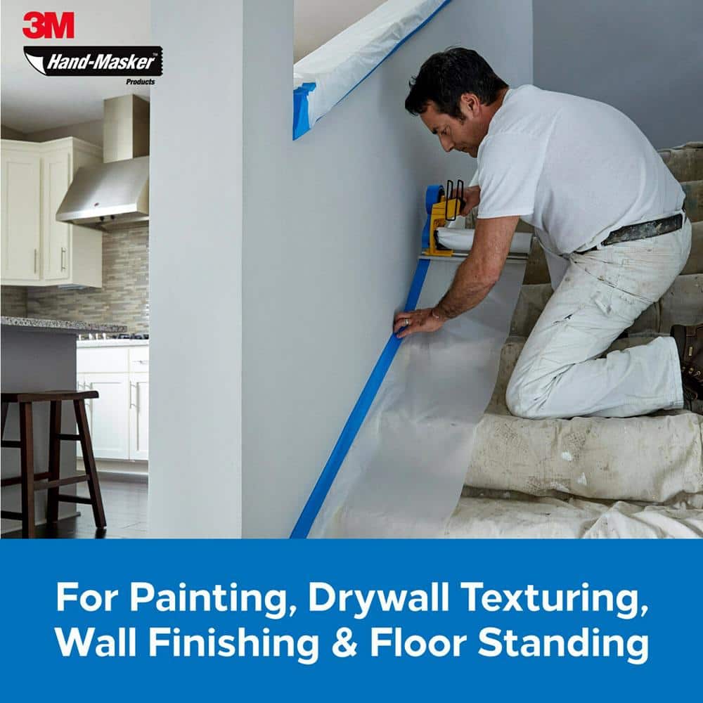 3M Clear 4 ft x 180 ft Pre-Folded Masking Film