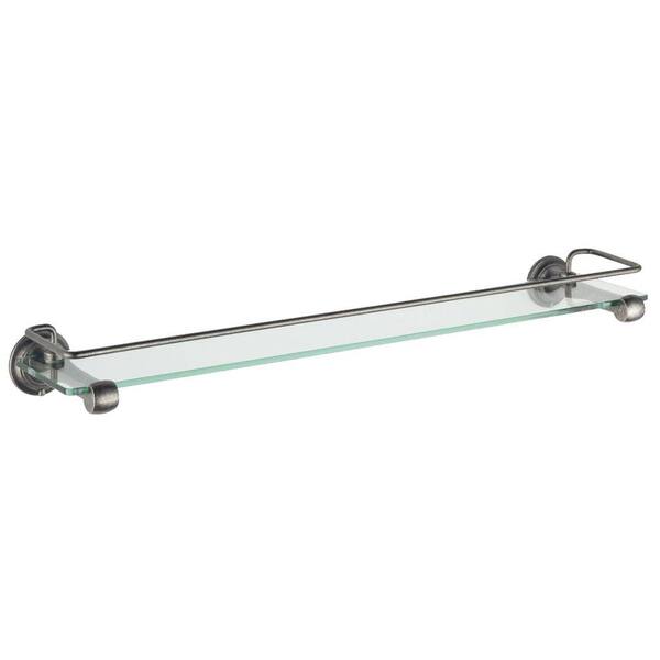 Delta Lockwood Wall-Mount Glass Bath Shelf in Aged Pewter-DISCONTINUED