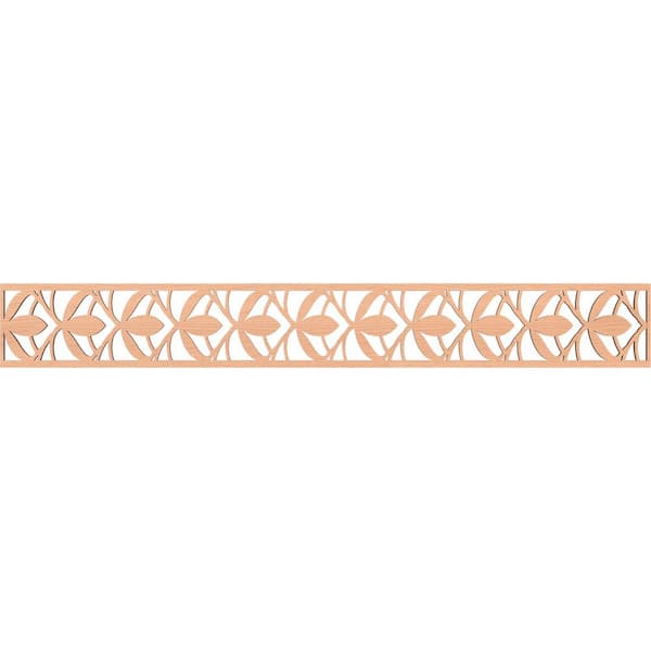 Ekena Millwork Salem Fretwork 0.25 in. D x 46.5 in. W x 6 in. L Alder Wood Panel Moulding