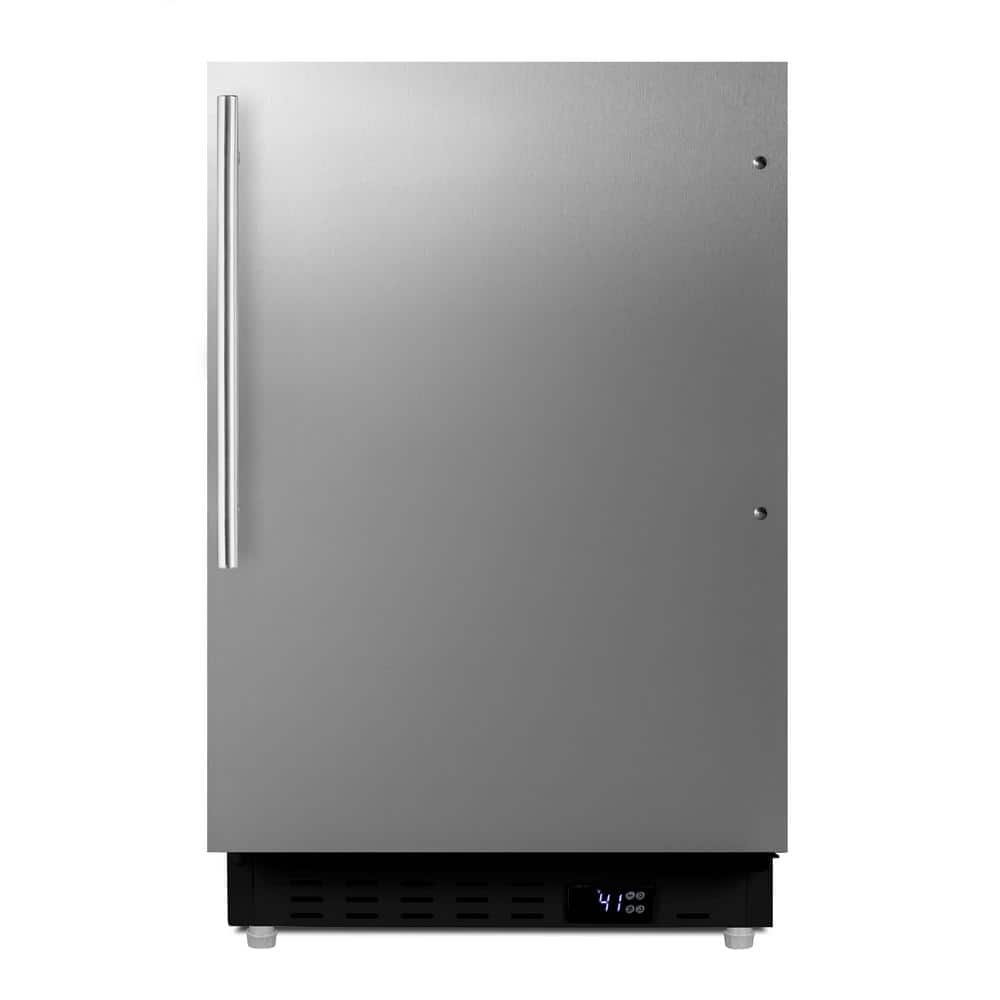 Summit Appliance 20 in. 3.53 cu. ft. Mini Refrigerator in Stainless Steel without Freezer, ADA Compliant, Silver