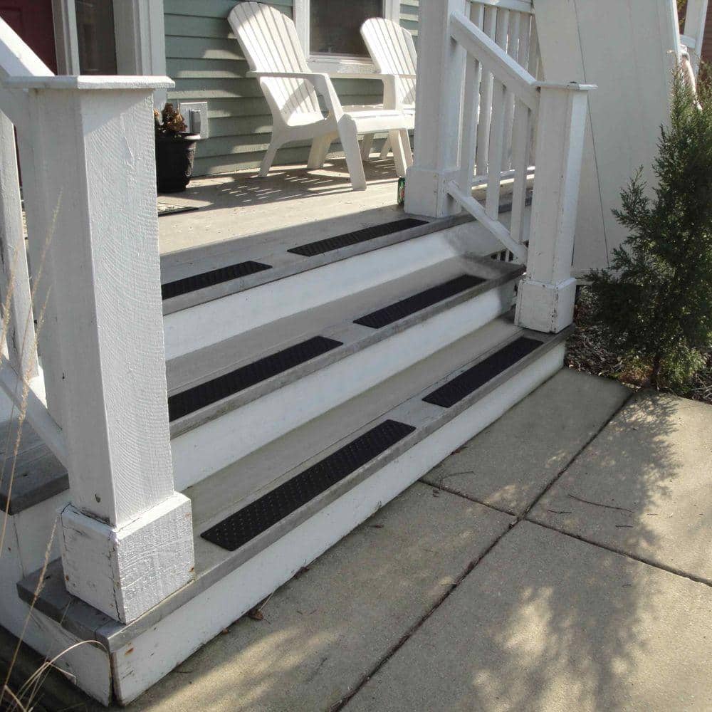 Black Powder Coated Aluminum Non-Slip Stair Tread, 3.75" x 30"