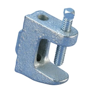 Universal Beam Clamp, Electrogalvanized, 1/4 in. Rod, 13/16 in. Max Flange, 1/4 in. Hole (100-Pack)