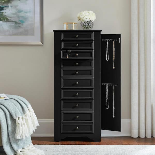 Home Decorators Collection Bradstone Charcoal Black Jewelry Armoire  JS-3426-B - The Home Depot